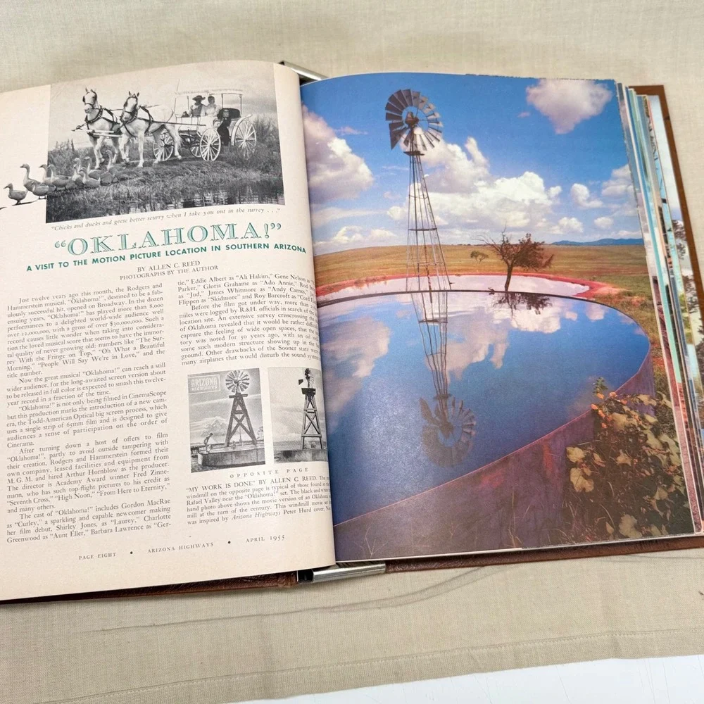 Vintage Arizona Highways Magazine Binder Display Book Southwestern Photography